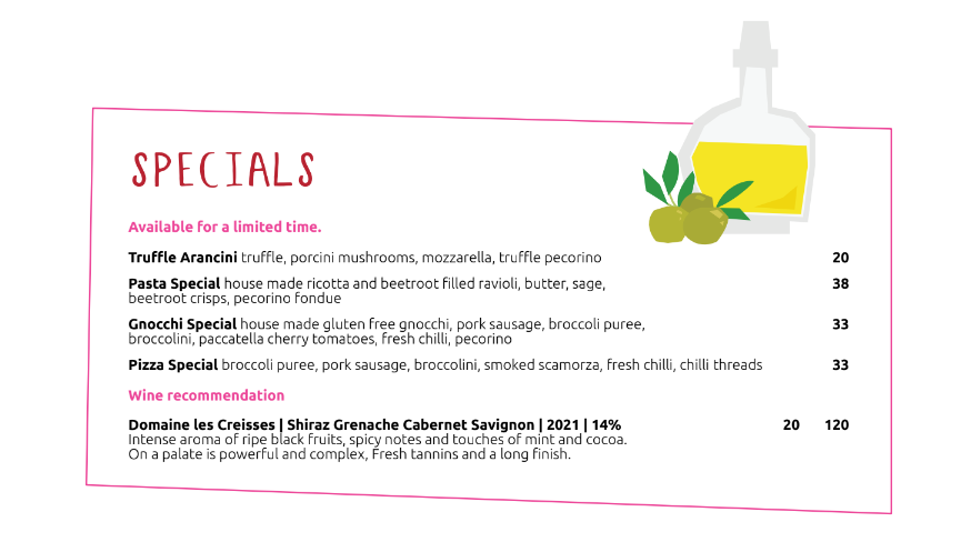 September Monthly Specials